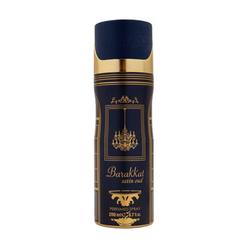 Парфумований дезодорант-спрей Fragrance World Barakkat Satin Oud унісекс, 200 мл